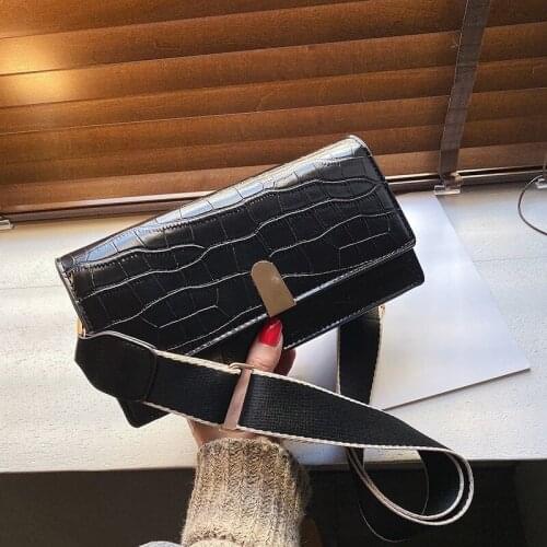 Small bag female tide Korean version of crocodile pattern small square bag all-match shoulder messenger bag female bag