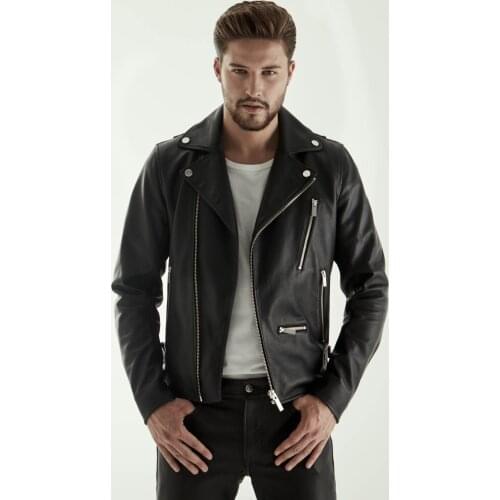 GALLICO Real Genuine Leather Mens Biker Jacket GE0009