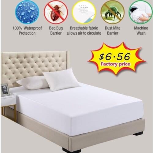 New Waterproof Mattress Pad Top Hypoallergenic Mattress Protector Against Dust Mites and Bacteria Fitted Sheet Mattress Topper