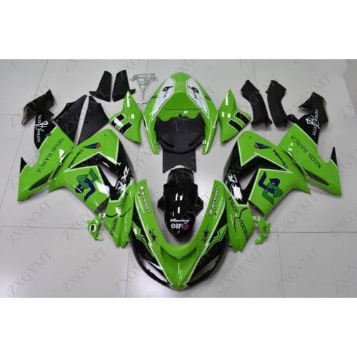Fairing for Kawasaki ZX10r 2006 - 2007 Green Black Fairing for Kawasaki ZX10r 2006 Plastic Fairings for Kawasaki ZX10r 06