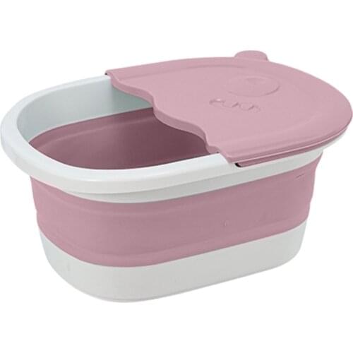 U50A Plastic Foldable Foot Bath Bucket Footbath Massage Wash Basin Folding Water Container Foot Soaking Tub
