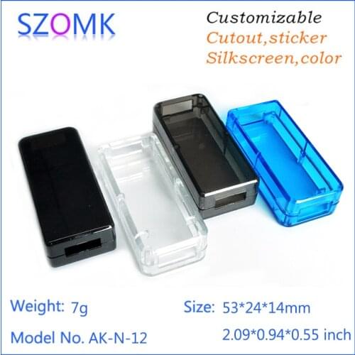 20 pcs, 53*24*14mm usb electrical plastic enclosure instrument housing high quality abs usb flash drive plastic case project box