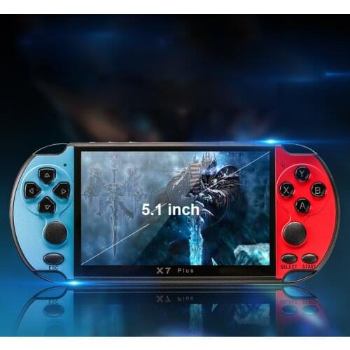 X7 Plus Portable Game Box Full Color 5.1 Inch Handheld Game Player X7 Plus Retro Video Game Console
