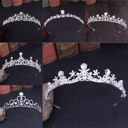 Diverse Gold Color Crystal Crowns Bride tiara Fashion Queen For Wedding Crown Headpiece Wedding Hair Jewelry Accessories