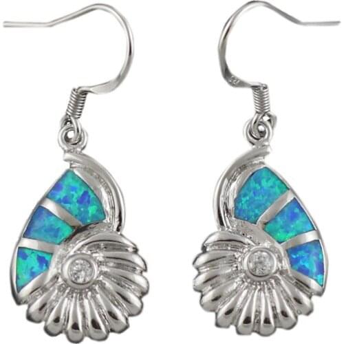 Conch Earring Which Made With Opal Stone And Gift Box Shell OE278