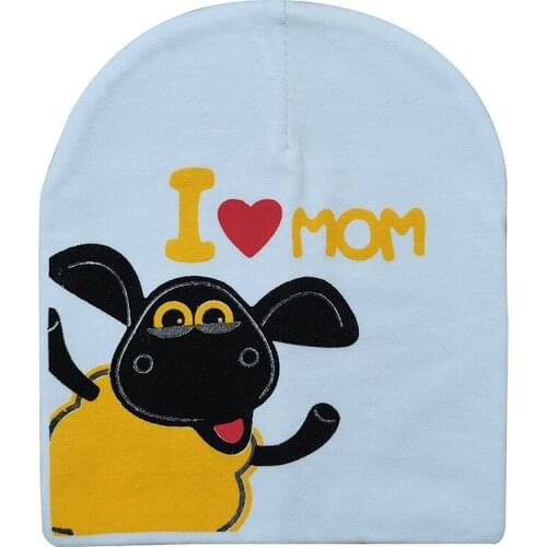 I Love Mom Dad Baby Toddler Cap For 6 to 36 Months Kids Infant Boys Girls Funky Letters and Cow Design Knit Beanie Knitted Hat