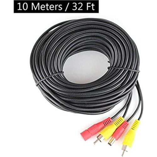 Generic 10M Security RCA Power Audio Video AV Cable CCTV Camera Reverse Camera