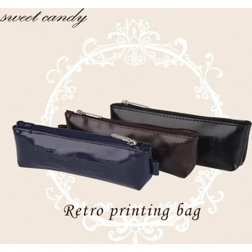 Embossed student stationery bag leather school supplies card wow gift cute stationery bag cosmetic bag uniform bag with