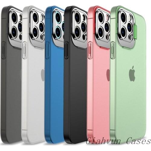 Plating Square Frame Ultra-thin Matte Holder Phone Case For iPhone 12 11 Pro Max Mini X XR XS 7 8 Plus SE2 Soft Silicone Cover