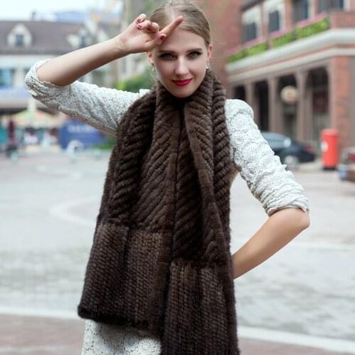 Womens Autumn And Winter Solid Mink Fur Shawl Multifunctional Fashion Mink Fur Shawl Cape Size 160 * 35 cm Warm Shawl