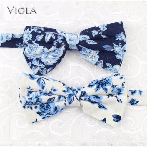 Floral Printed BowtieThick Cotton Women&Men Butterfly Adult Wedding Tuxedo Dress bow tie Cravat Accessory Gift