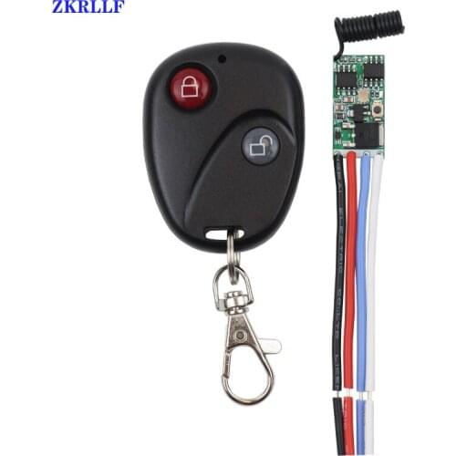 ZKRLLF 433mhz DC 1CH 3.6V 5V 9V 24V LED Lamp Controller Micro Receiver Transmitter Mini Relay Wireless RF Remote Control Switch