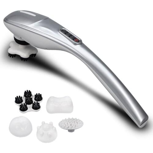 1pc Household Electric Dolphin Massage Stick Multifunctional Five Heads Massage Back Waist Leg Full Body Massage Instrument