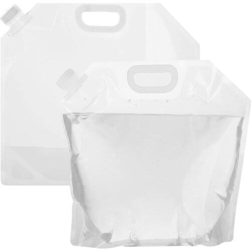 1pc Outdoor Portable Food Grade PE Water Bag Transparent 3L 5L 10L Camping Mountaineering Water Storage Bag Container