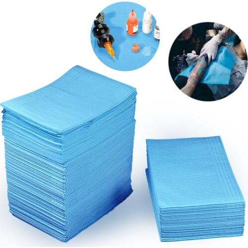 125Pcs Disposable Tattoo Clean Pad Waterproof Medical Double Layer Composite Membrane Absorbent Tablecloths Tattoo Accessories