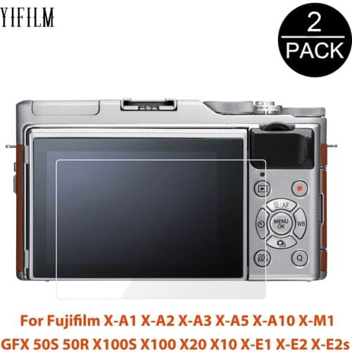 2Pcs For Fujifilm X-A1 X-A2 X-A3 X-A5 X-A10 X-M1 GFX 50S 50R X100S X100 X20 X10 X-E1 X-E2 X-E2s Screen Protector Tempered Glass