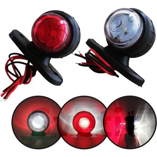 1 Pair 12V 24V Clearance Lights Side Marker Lamp For Truck Trailer Tractor Position Lamp Parking Light Red White/Amber