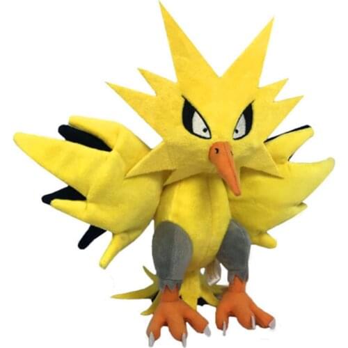 30cm Cartoon Anime Characters Zapdos Stuffed Plush Toys for Children Pokemones Plush Doll for Kids Room Decoration