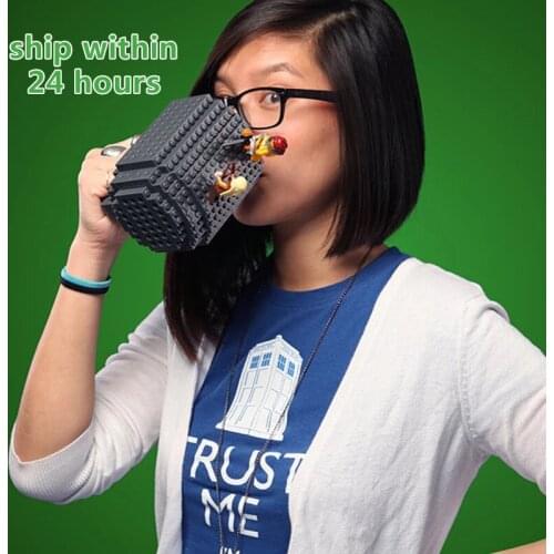 350ml Creative Milk Coffee Cup Building Blocks Mug Puzzle Design DIY Birthday Christmas Children Gift Drinkware Drinking Cups