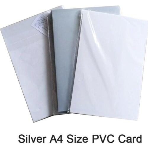 5 bags 200*300 mm Instant PVC Cards White/Gold/Sliver/Transparent A4 Size Printable PVC Card Paper for Epson Inkjet Printer