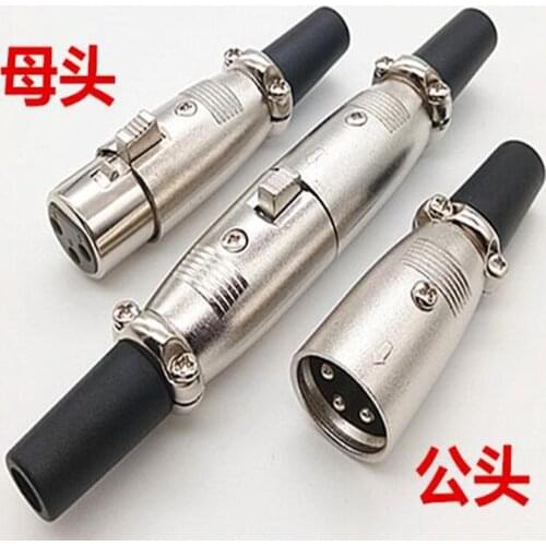 5pairs /lot 3Pins XLR Connector Female and Male Connector Microphone Cable connector MIC Adapter For Microphone Audio Tool