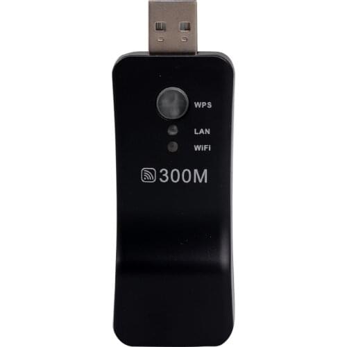 Wireless USB Universal 300Mbps Wifi Adapter RJ-45 Port Ethernet network Bridge Repeater Client for New Smart TV