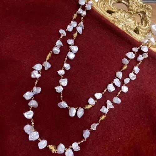 AtF Baroque Pearl Pendant Necklace 14k Gold Filled Clasp Choker New Personality High Quality Chain Handcrafts Jewelry For Women