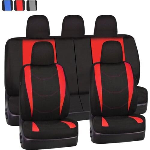Car seat cover mesh fabric red gray blue universal automotive car accessories covers for universal car seats fit ford logan lada