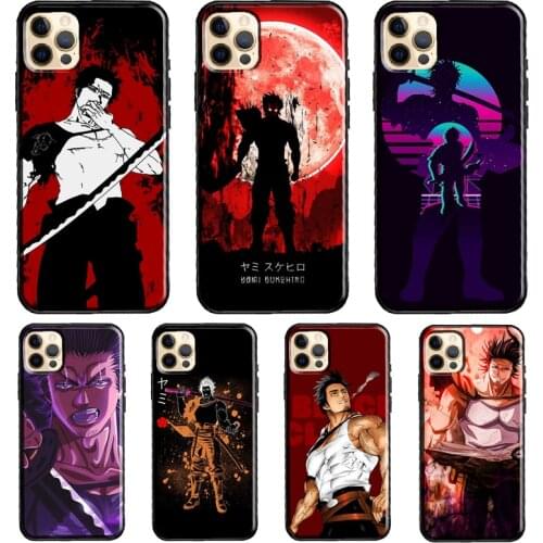 Yami Sukehiro Black Clover Anime Silicone Case For iPhone XR X XS MAX SE 2020 6S 7 8 Plus 12 Mini 11 Pro Max Shell Cover