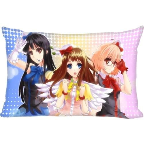 Beyond the Boundary Pillow Cover Bedroom Home Office Decorative Pillowcase Rectangle Zipper Pillow Cases Satin Fabric A12.21