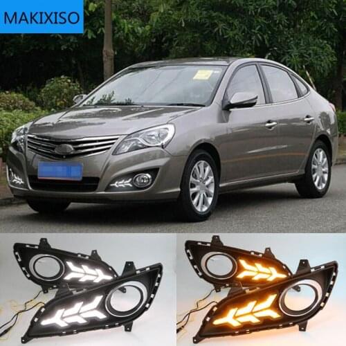 2pcs For Hyundai elantra 2011-2016 LED DRL For elantra High brightness guide LED DRL led fog lamps daytime running lights