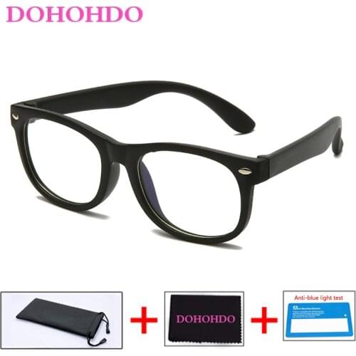DOHOHDO Kids Anti Blue Light Glasses Fashion Children Eyeglasses Boys Girls Clear Lens Spectacles Oculos Infantil UV400 Eyewears