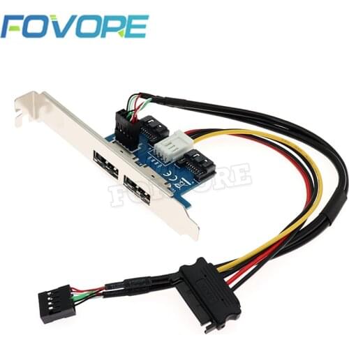 Dual Port SATA to Double Power Over 12V ESATA+5V Adapter Convert Expansion Card Drop Shipping