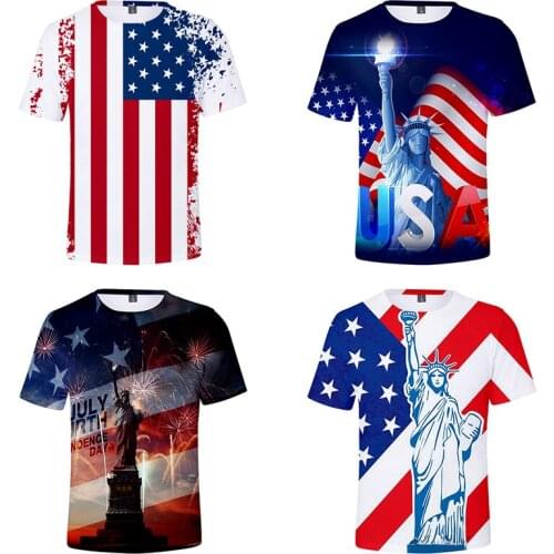 New Independence Day 3d T Shirts Summer Fashion Men Women T-shirt Tops Casual Short Sleeve 3D T-shirts Tee Shirt Sweatshirts 4XL