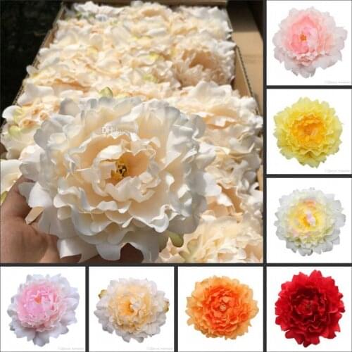 DIY Artificial Flowers Silk Peony Flower Heads Wedding Party Decoration Supplies Simulation Fake Flower Head Home Decorations 15