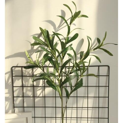 Artificial Olive Leaf Branch Leaves Foliage Fake Flowers Wedding Plant Olive Branch For Home Wedding Decoration