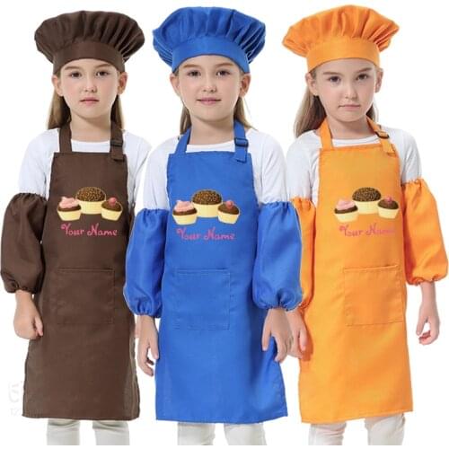 Creative Childrens Play House Chef Clothes Kitchen Cooking Kindergarten Art Painting Apron Custom Logo