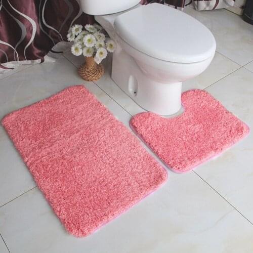 Toilet Bath Mats Set 3 pcs Anti Slip Mat for Bathroom 3D Printed Mats And Rugs Bathroom Floor Rug Thickened Bath Feet Pad