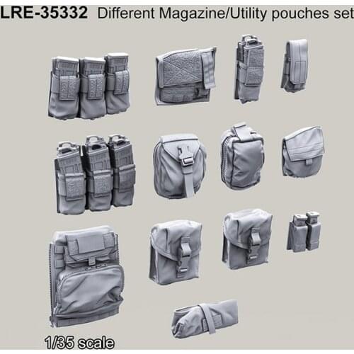 1/35 Different Magazine/Utility pouches set, Resin Model soldier GK, Unassembled and unpainted kit
