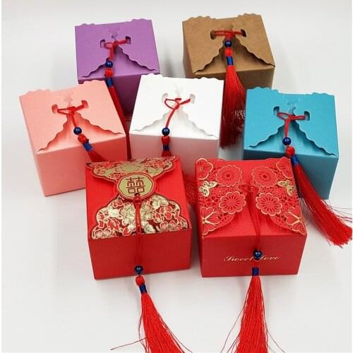 New 30 pcs rectangle Multicolor Baby Shower Candy Box Wedding Favors and Gifts Boxes Birthday Party Decoration for Guests