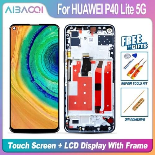New Original Touch Screen LCD Display+Frame Assembly Replacement For HUAWEI P 40 Lite 5G/Nova 7 SE CDY-NX9A Phone
