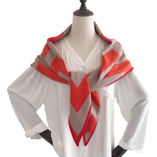 New Rhombus Winter Women Scarf Large Striped Pashmina Cashmere Shawl Wraps Sjaal Voor Dames Bufandas Mujer Encharpe Szalik