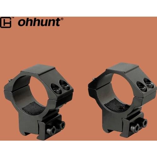 Ohhunt 2PCS 30mm Hunting Riflescope Mount Low Profile Dovetail Rings .22 Airgun 11mm Scope Base for Tactical Riflescope