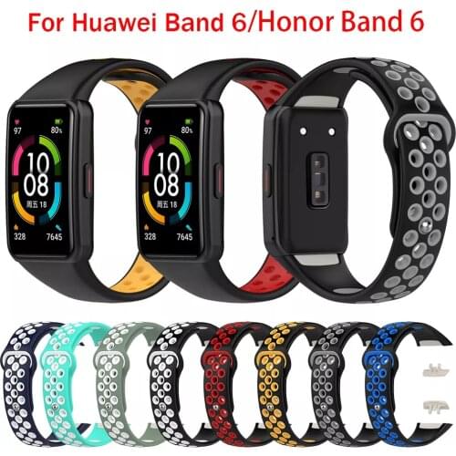 Silicone Watch Wrist Strap For Huawei Band 6 Pro Wristbands Accessories Replacement Sport Strap For Honor Band 6 Bracelet belt