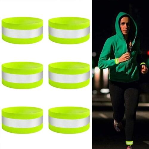 Reflective Bands High Visibility Reflective Wristbands Ankle bands Armbands for Running Bike Walking Cycling Night Activities