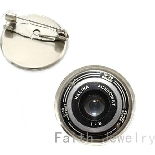 Vintage Black Old Camera Lens pture badge brooch pins Photographer Jewelry ift lass Cabochon brooches NS054