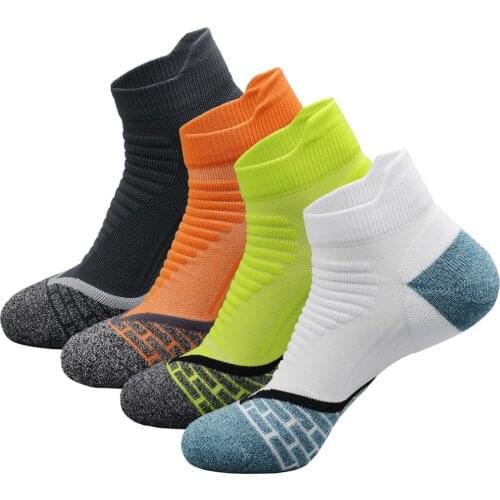 Womens Ankle Socks Anti Slip Cushion Low Cut Heel Tap Arch Support Sneaker Running Cycling Socks Men Women