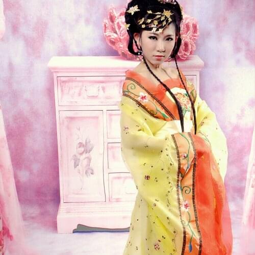 Women Performance Stage Costume Fairy Ancient Princess Classical Hanfu Chinese Folk Dance Traditional Costume Dress