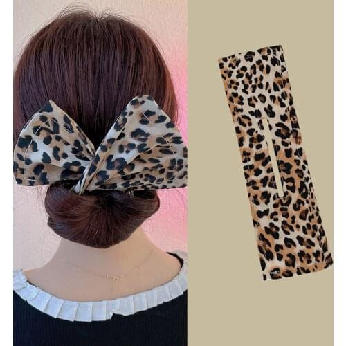 1 PC Women Hairband Print Knotted Wire Headband Girl Hair Bun Braider Hairdressing Accessory