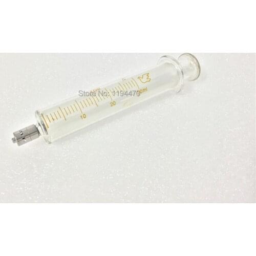 1pcs/Lot 30ml 30cc Glass Syringe Luer Lock Head Reusable Glass Injector Lab Glassware